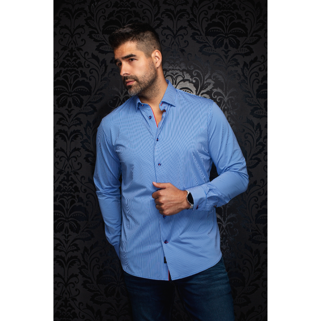 LONG-SLEEVED PERFORMANCE SHIRT | VOLTA — BLUE