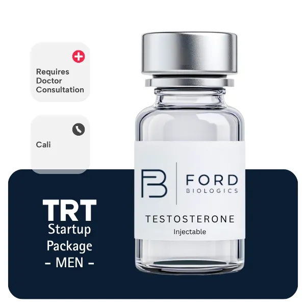 TRT CALI Men's Startup Package 60 days (Consult, Labs, Cypionate 200mg/mL 10mL + Anastrozole 24×1mg)