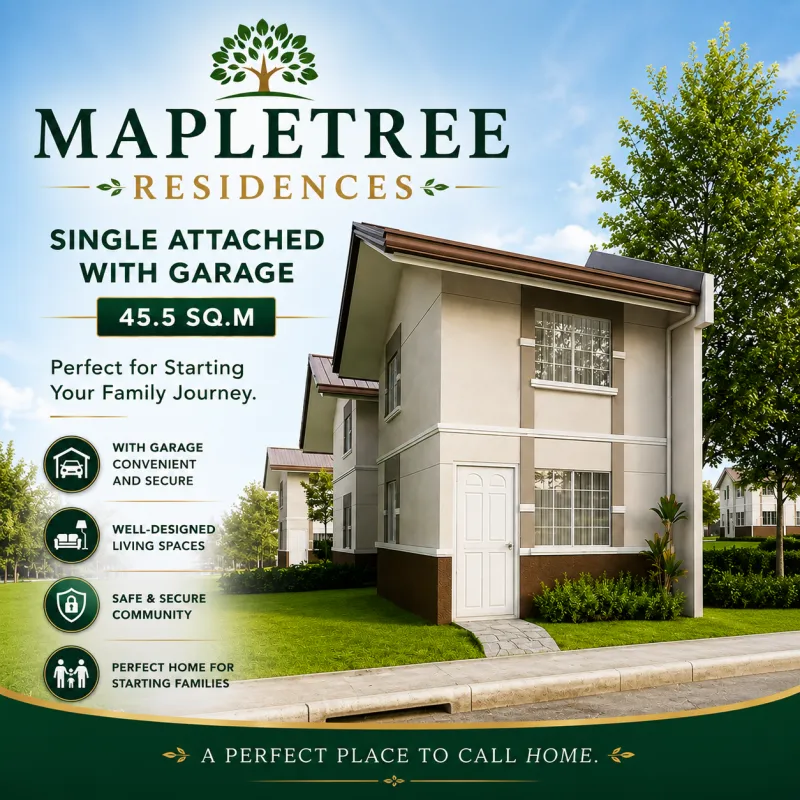 MAPLETREE RESIDENCES SINGLE ATTACHED WITH GARAGE 45.5 SQ.M