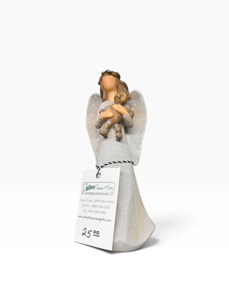 Angel Holding Teddy Bear