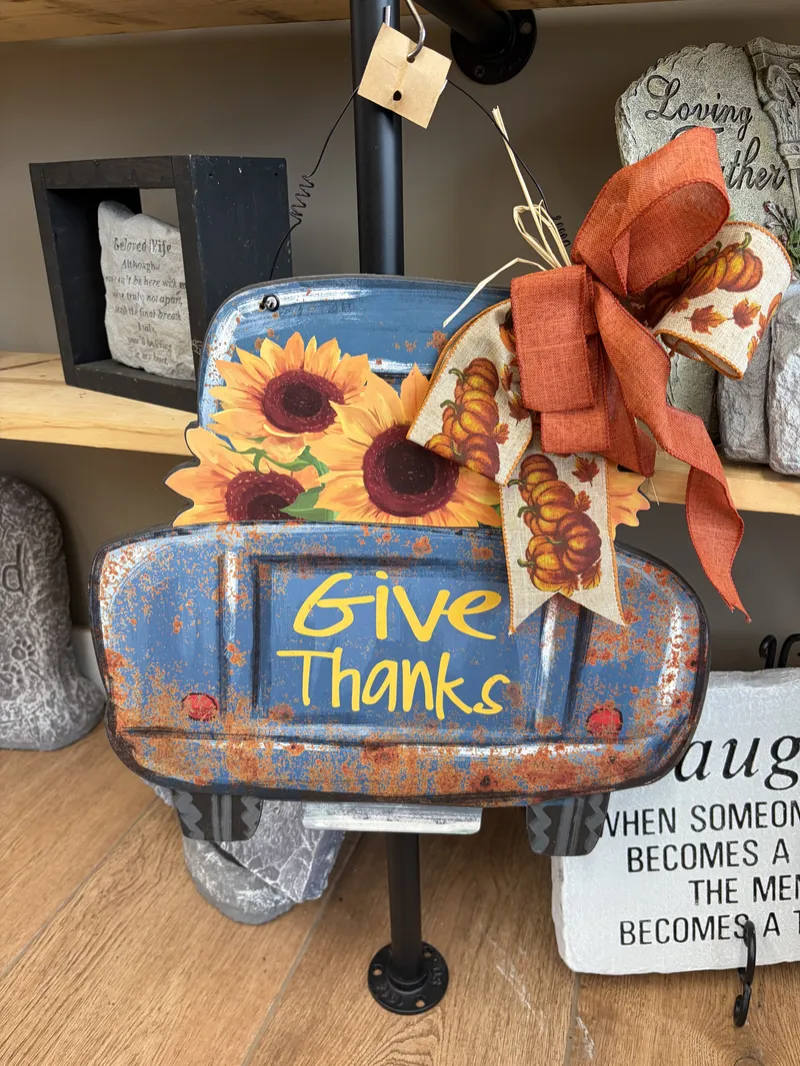 Give Thanks Metal Sign