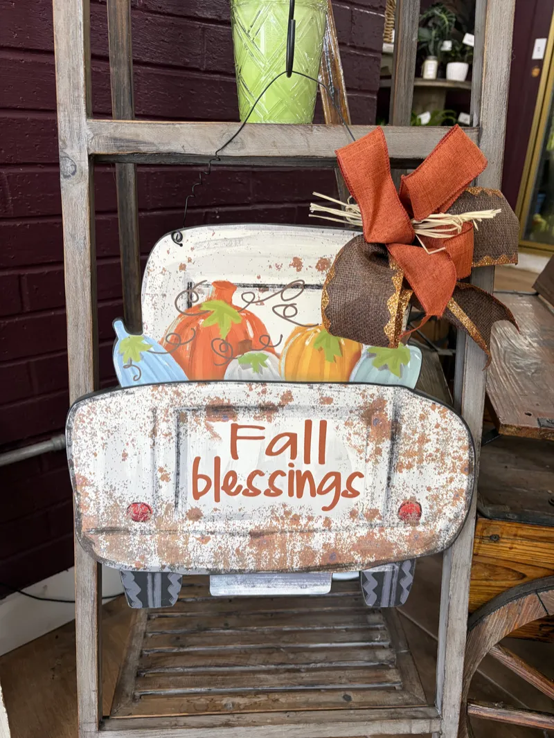 Fall Blessings Metal Sign