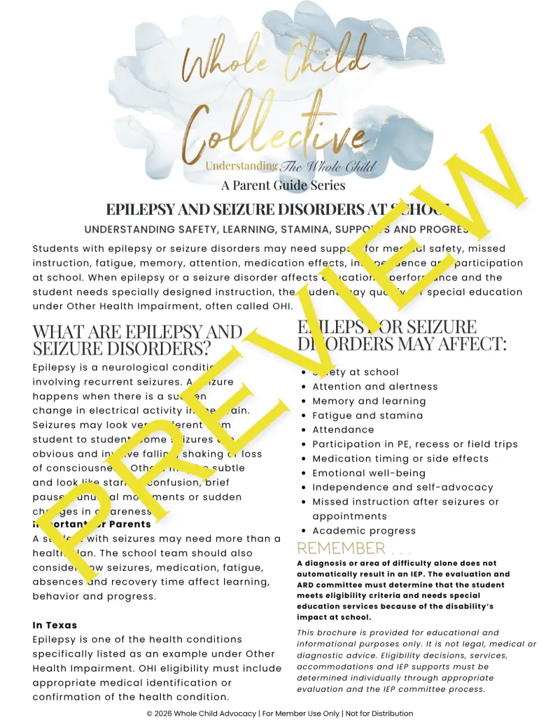 Epilepsy & Seizure Disorders Parent Guide: Understanding Safety, Learning, Stamina, Supports, and Progress