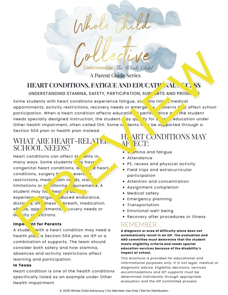 Heart Conditions Parent Guide: Understanding Fatigue, Educational Access, Safety, and Progress