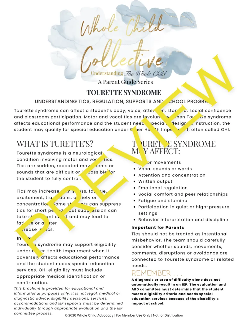 Tourette Syndrome Parent Guide: Understanding Tics, Regulation, Supports, and School Progress