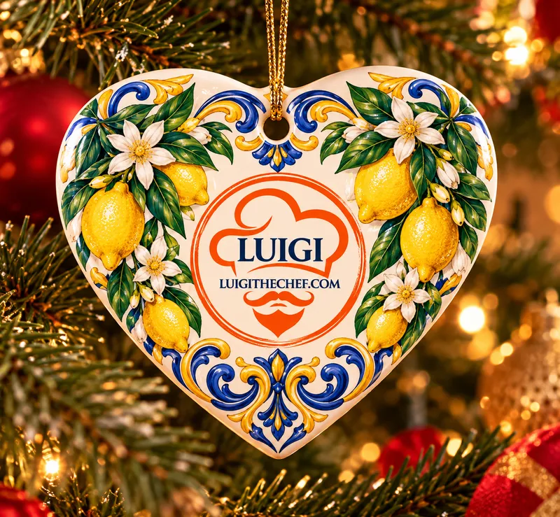 Chef Luigi's Holiday Ornament (Heart)