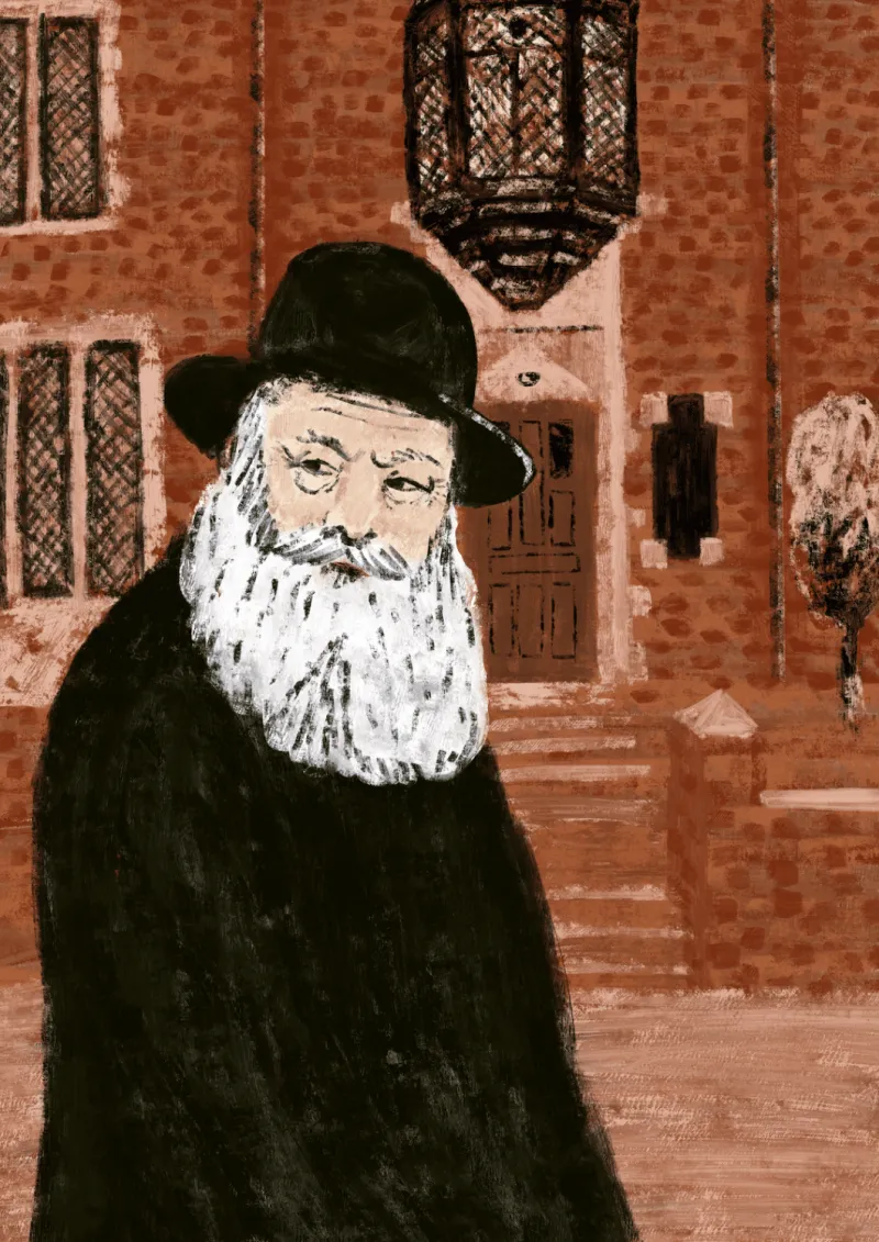 The Lubavitcher Rebbe – Outside 770