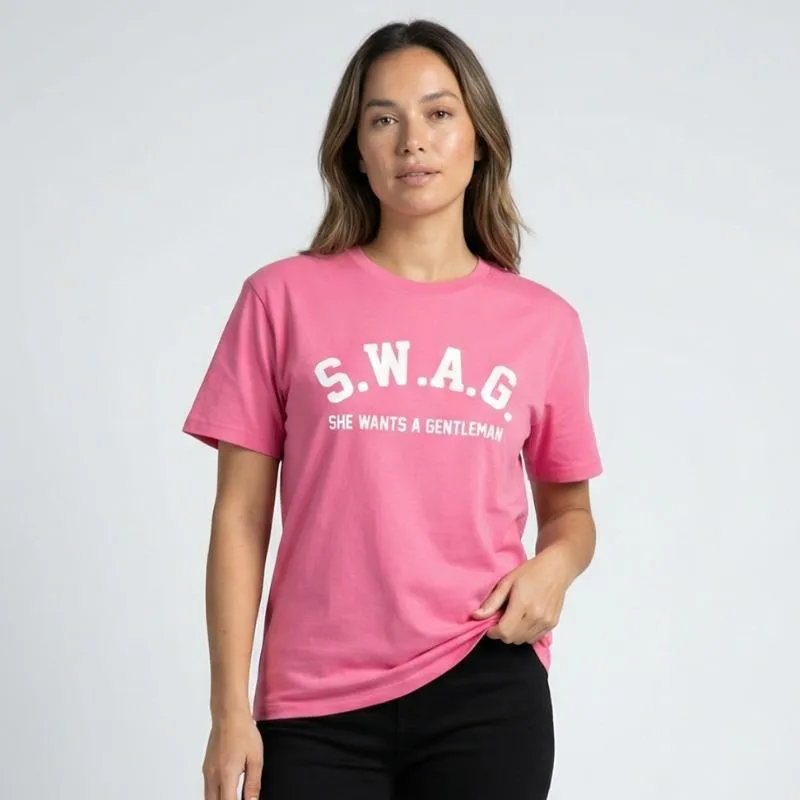 S.W.A.G. Gentleman Women’s T Shirt - Baby Pink