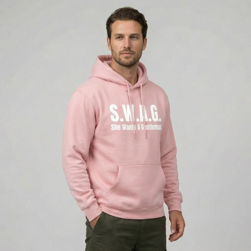 S.W.A.G. Gentleman Hoodie - Baby Pink