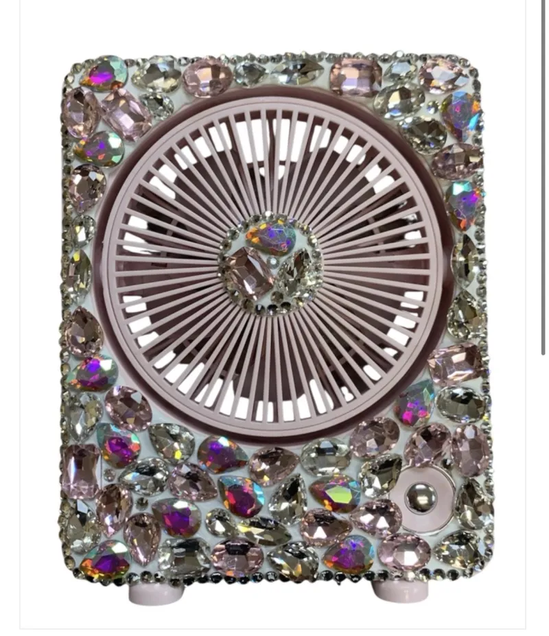 Big Stone Square Desktop Fan - Pink