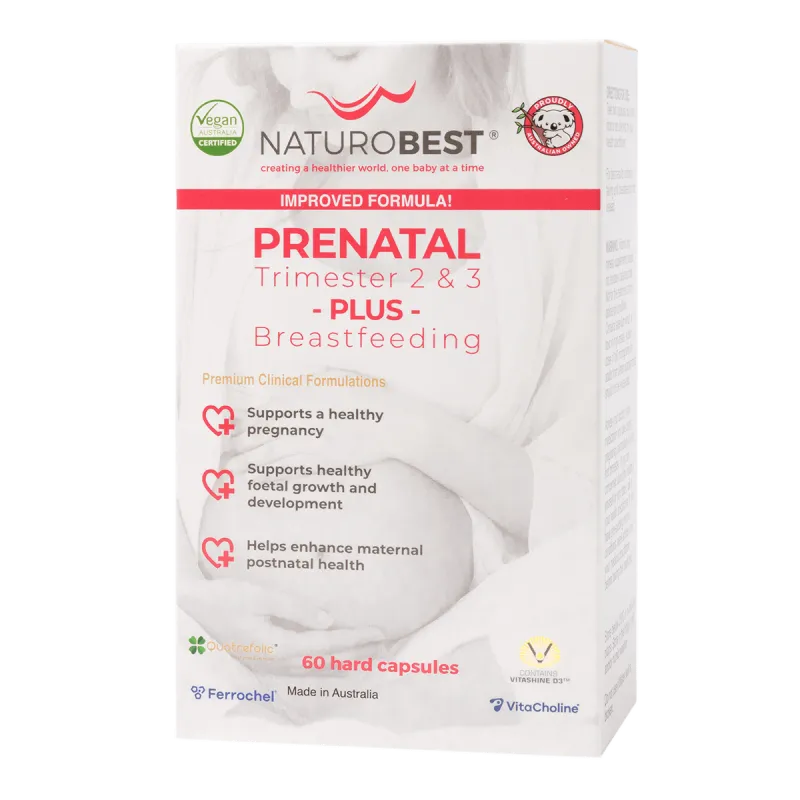 NaturoBest Prenatal Trimester 2 & 3 Plus Breastfeeding 🧡