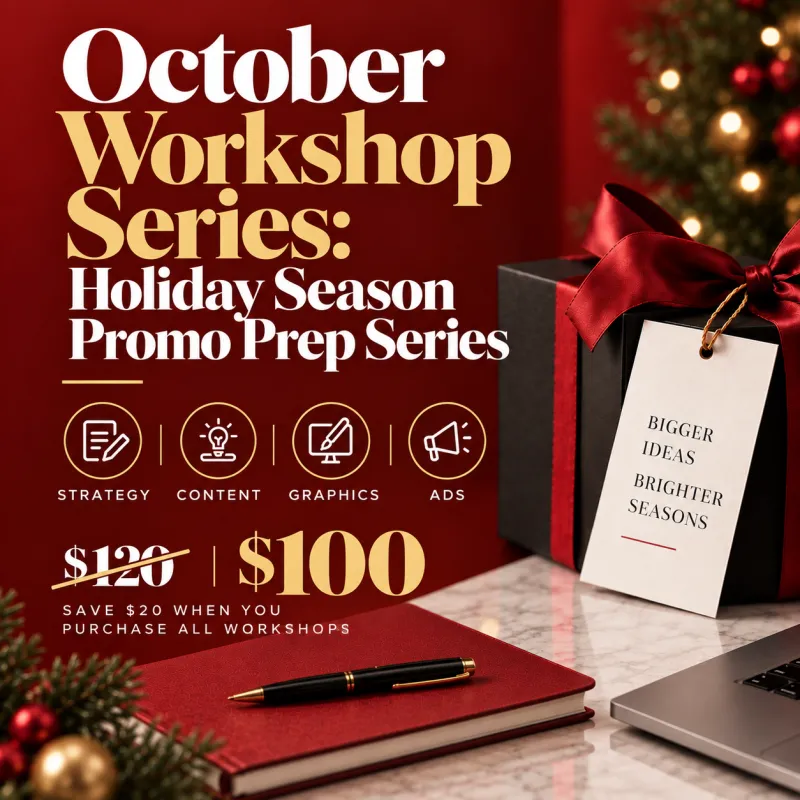 All 4 Workshops: October Holiday Promotion Series