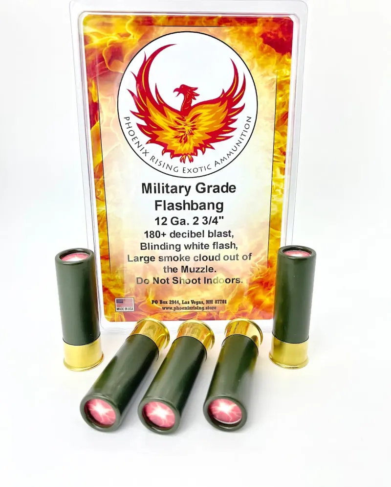 Flash Bang Military Grade 12 Gauge 2 3/4" Less Lethal Rounds 5 Pack