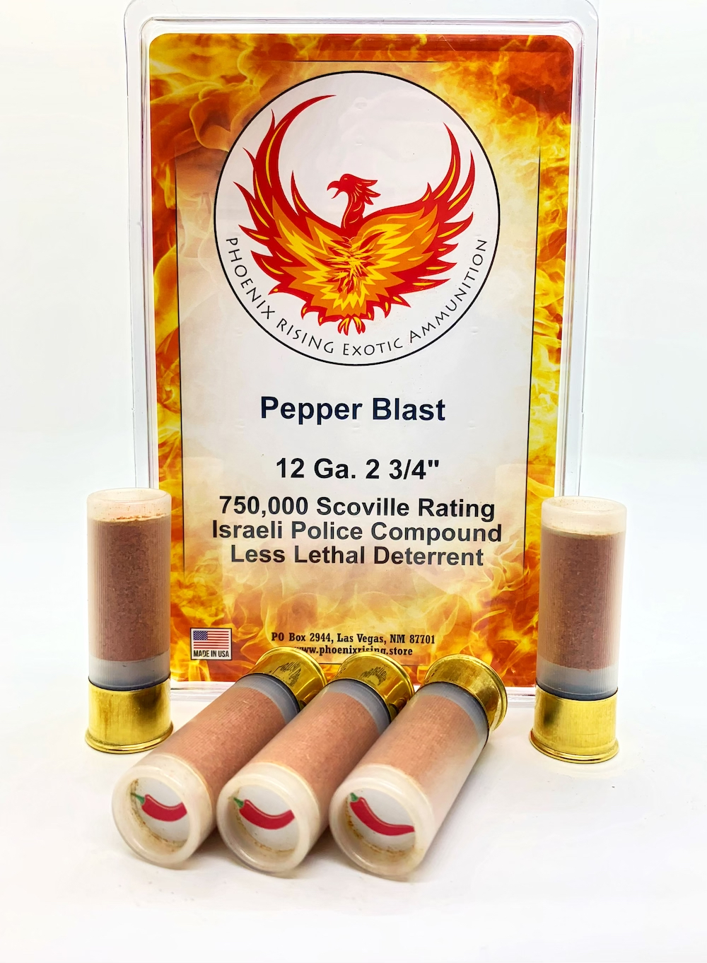 Pepper Blast 12 Gauge 2 3/4" Less Lethal Rounds 5 Pack