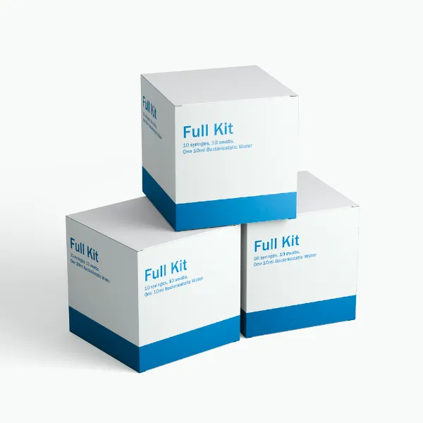 Full Kit (10 syringes, 10 swabs, One 10ml Bacteriostatic Water)