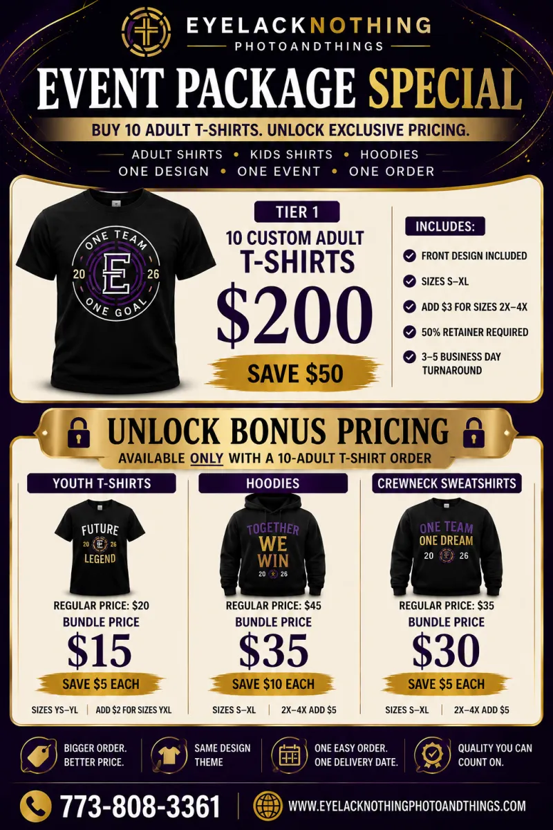 10 Shirt Event Package