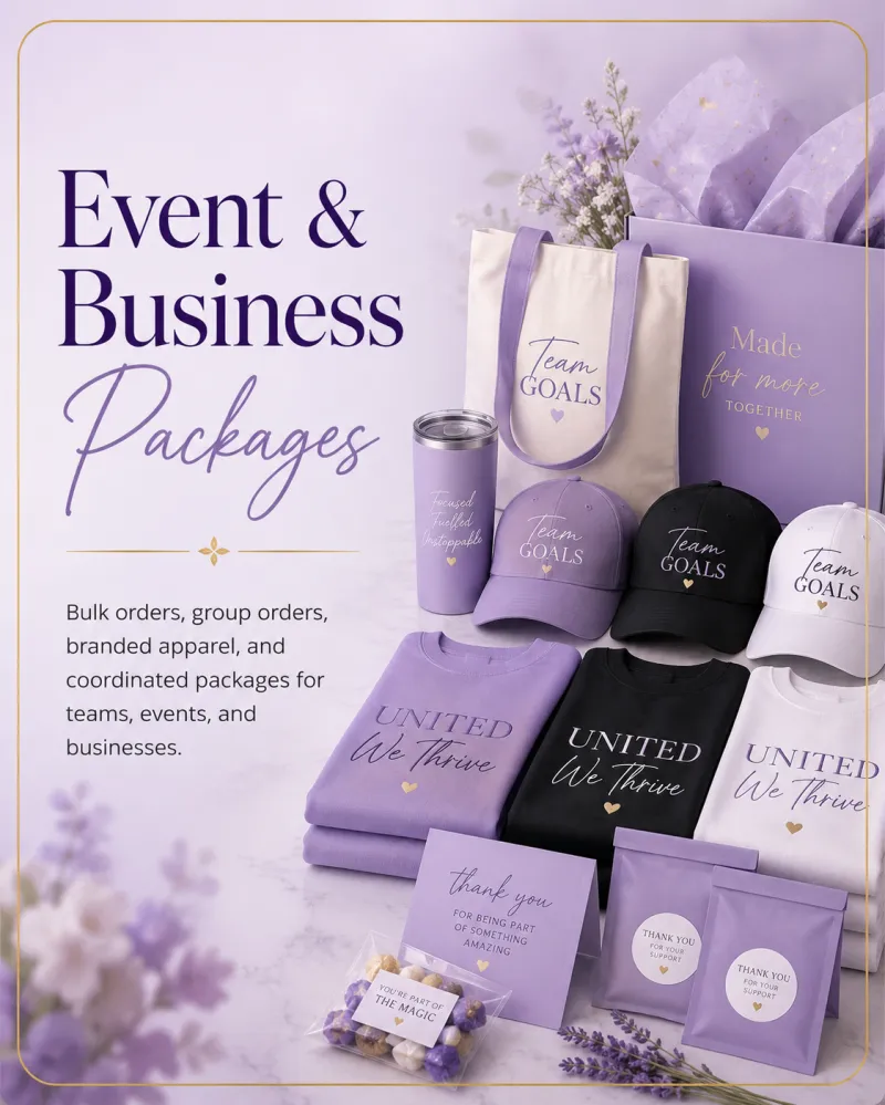 EVENT & BUSINESS PACKAGE- BULK ORDER, GROUP ORDERS