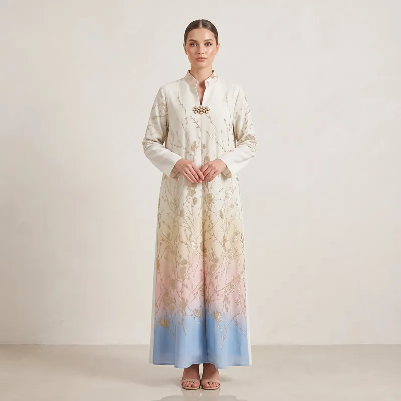 Gilded Flora Ombre Abaya