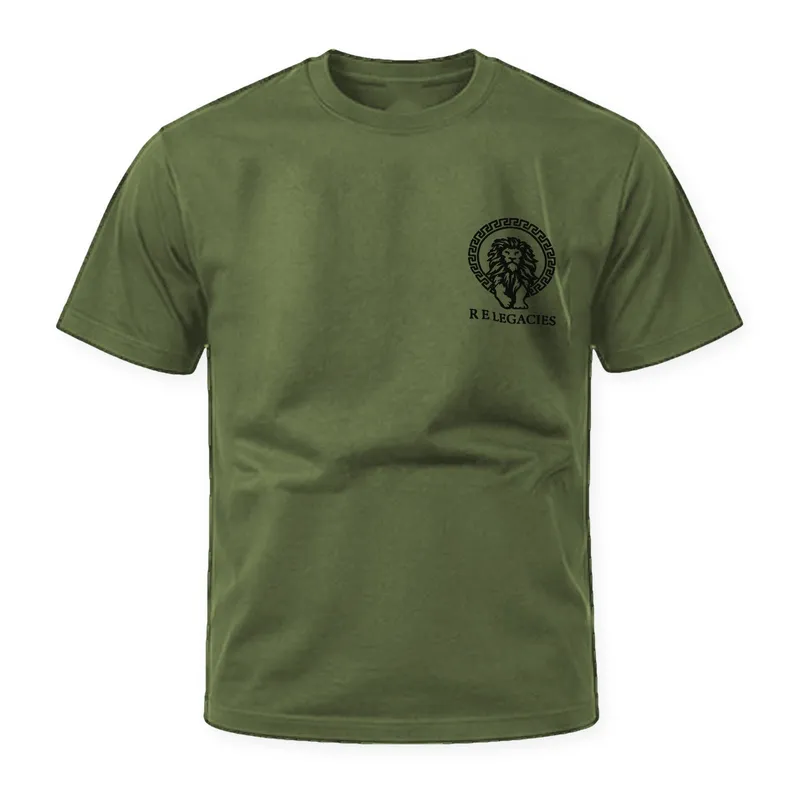T-Shirt Hombre · Verde Militar con Logo Negro