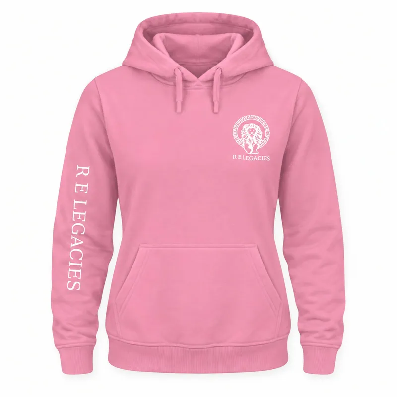 Hoodie Mujer · Rosado con Logo Blanco (Pecho)