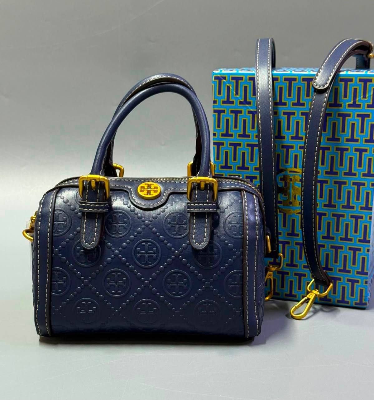 Tory Burch Mini Embossed Satchel Bag – Sophisticated Charm & Modern Luxury | D-E23