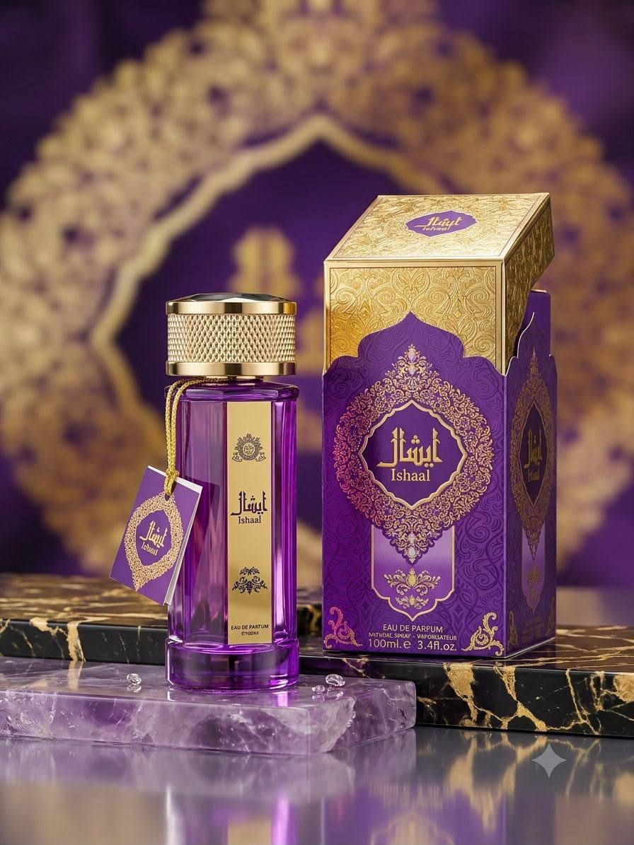 Ishaal Luxury Purple Perfume 100ml – Royal Longevity & Oriental Elegance in the UAE | D-E41