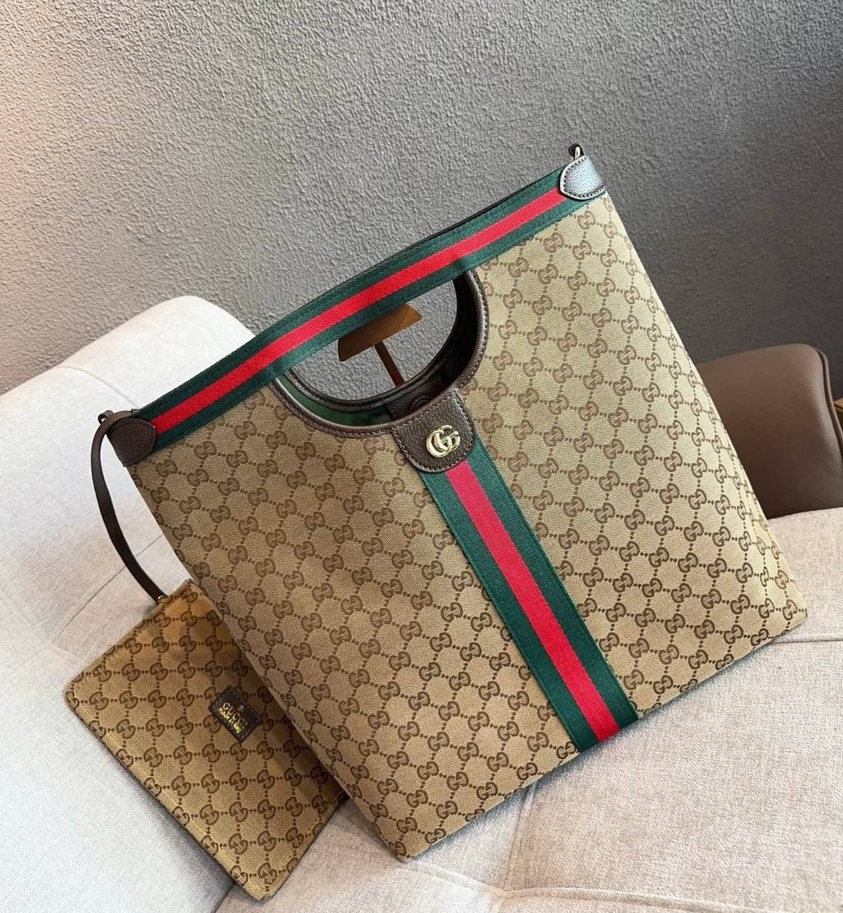 Luxury Monogram Tote Bag & Matching Pouch Set – 2-Piece Elegant Coordinates | D-E15