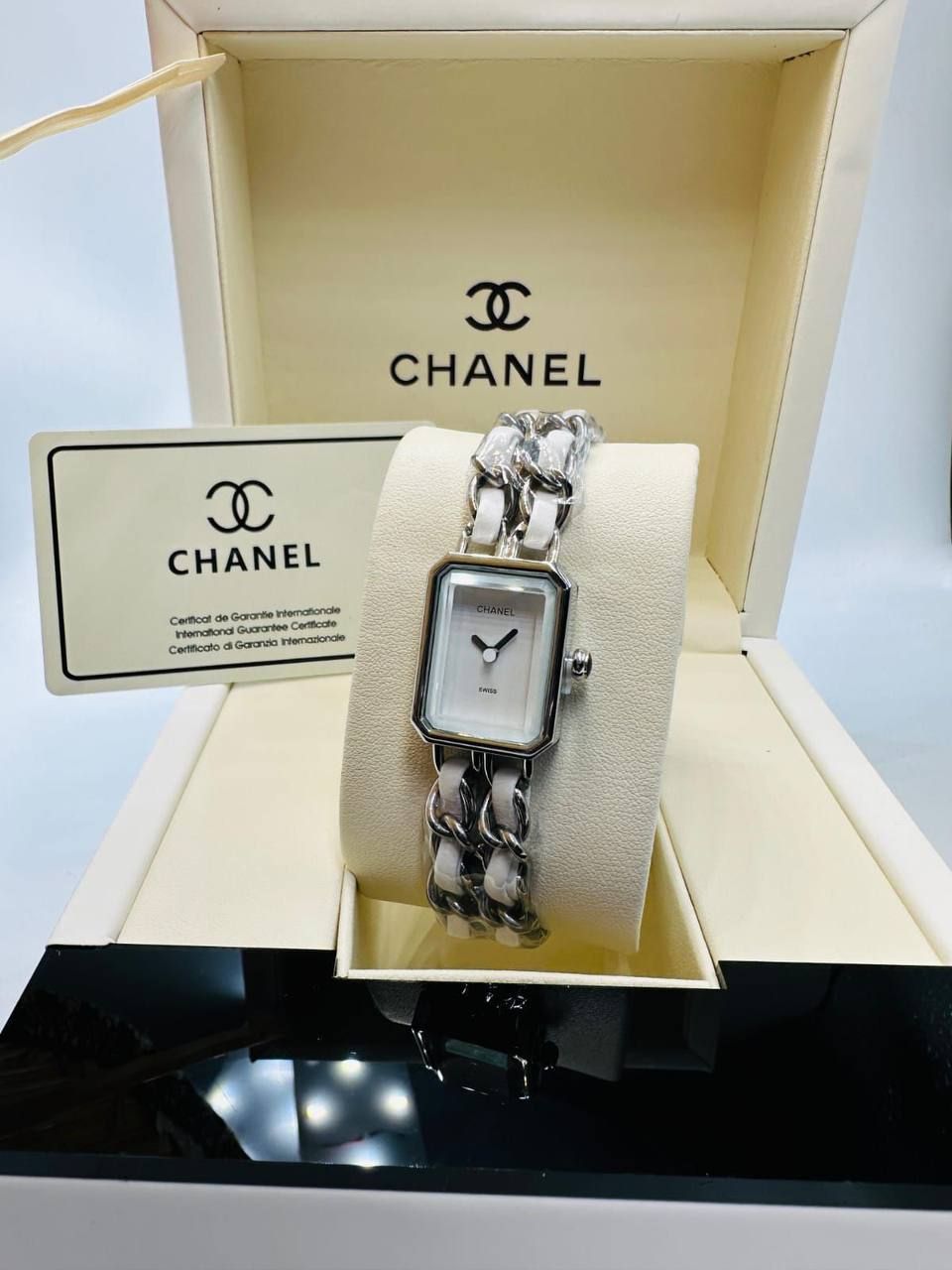 Chanel-Inspired Iconic Chain & Leather Woven Watch (Premium Quality) | D-E59