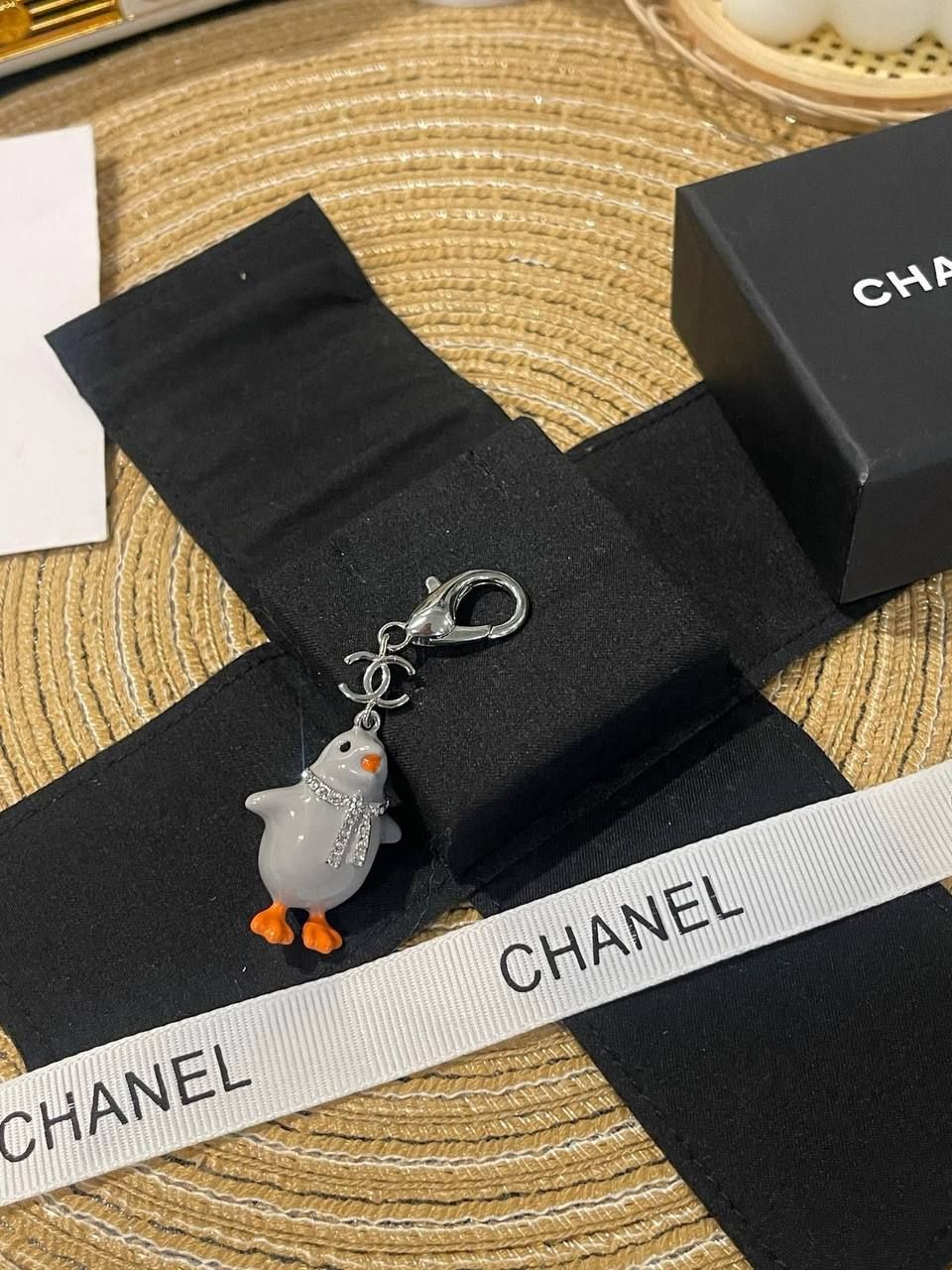 Luxury Chanel-Inspired Cute Penguin Bag Charm & Keychain | D-E32