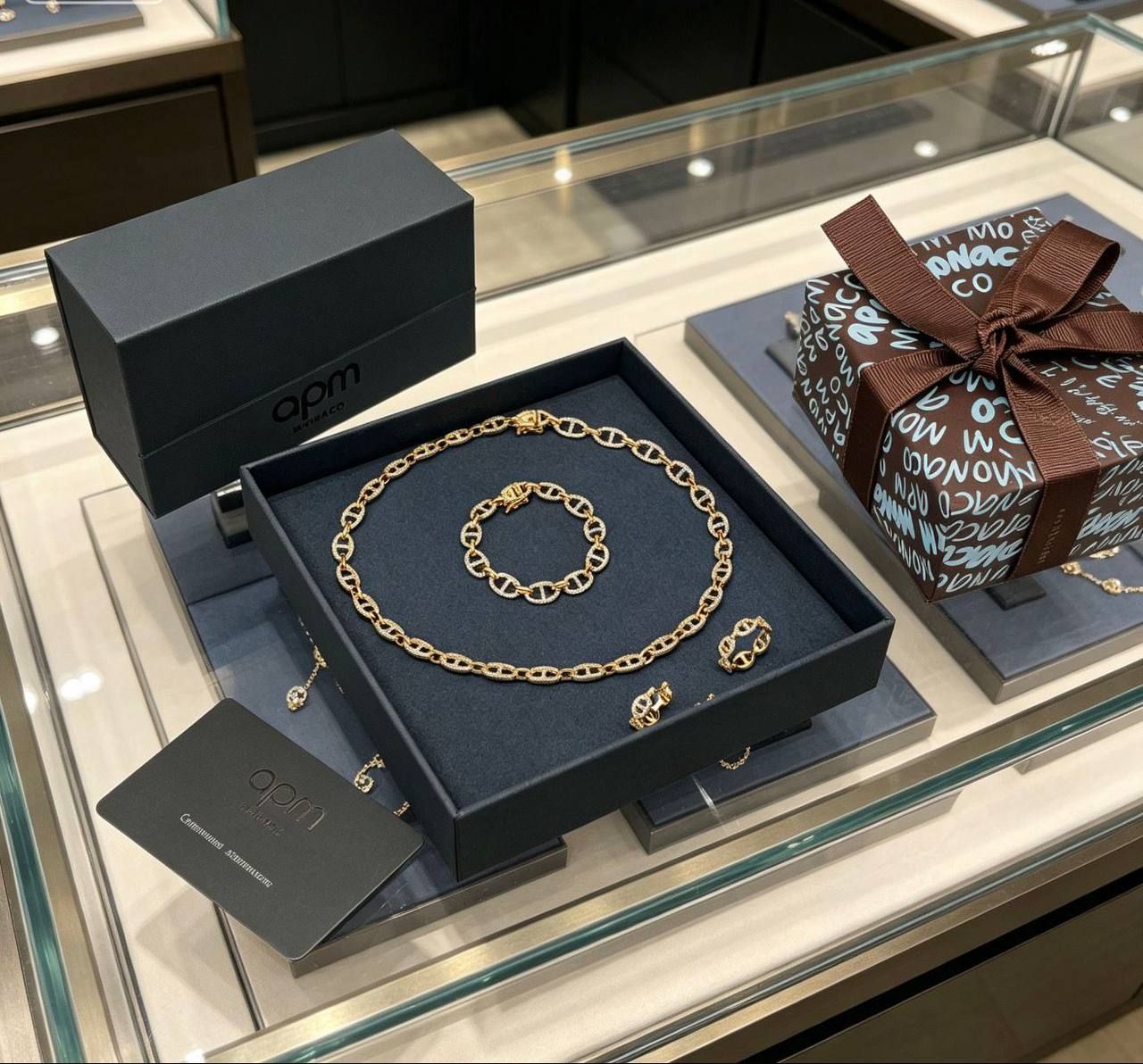 APM Monaco Super Master Jewelry Set (Gold & Silver) | Luxury Accessories UAE | D-E56