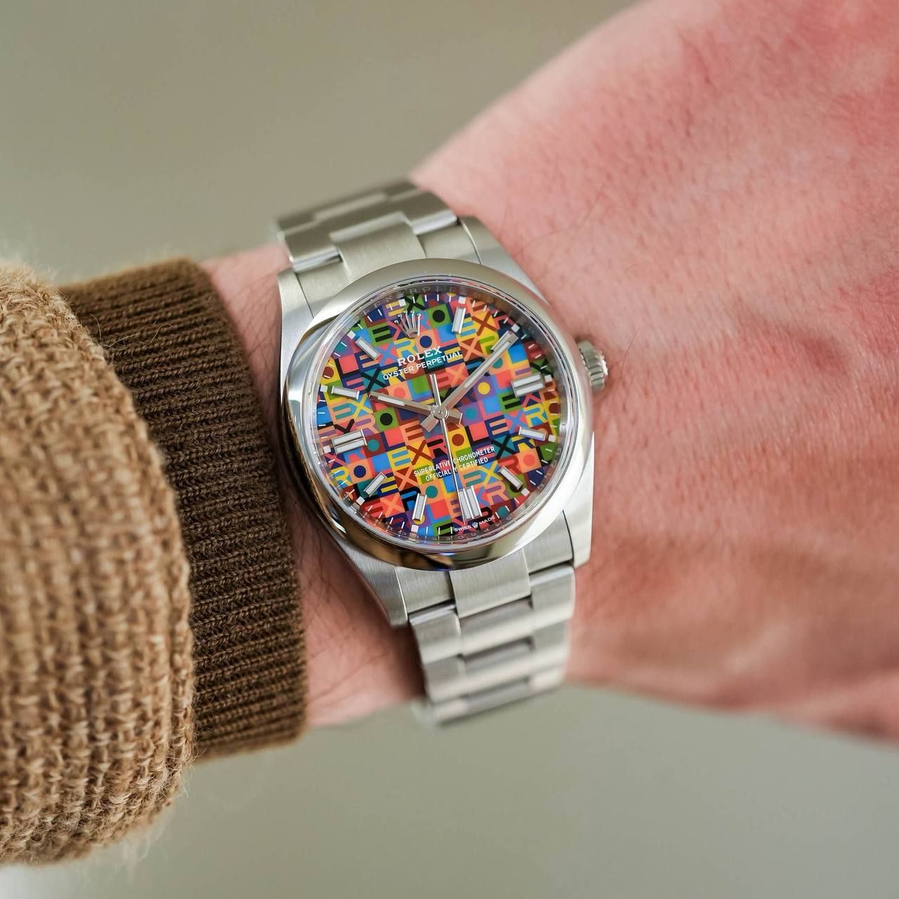 Vibrant Celebration Oyster Perpetual Watch – Rolex-Inspired Art Piece (Premium Copy 1) | D-E01