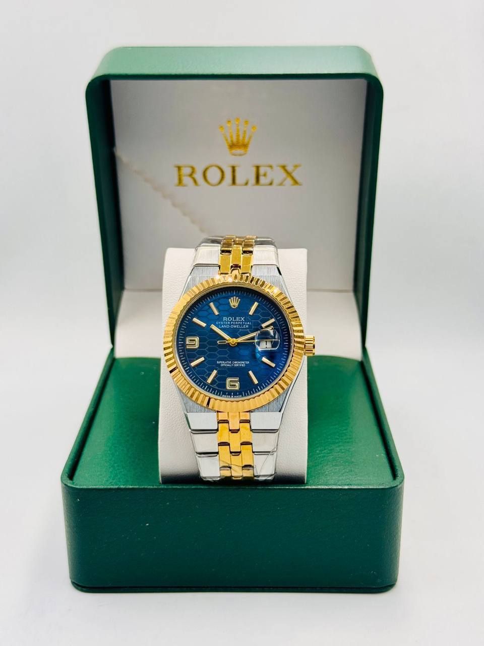 Classic Oyster Land-Dweller Honeycomb Watch – Rolex-Inspired Premium Edition (Copy 1) | D-E01