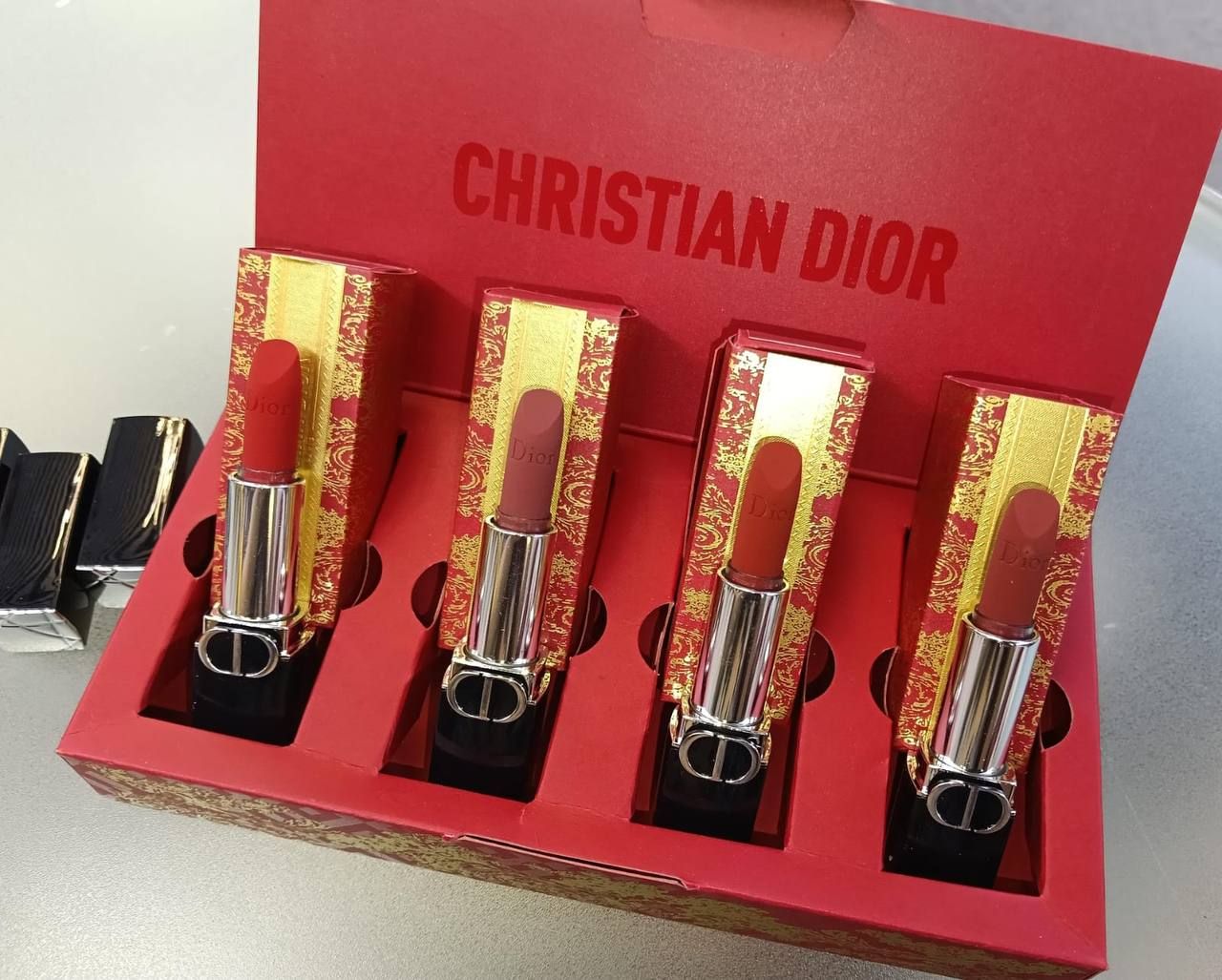 Christian Dior Velvet Lipstick Set | The Ultimate Quad of Royal Elegance 💄✨ | D-E60