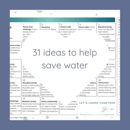 How to save water