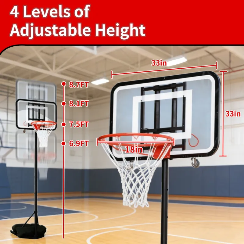  Basketball Movable Wheel Hoop Stand