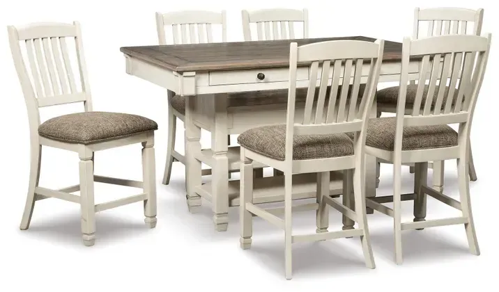 Bolanburg Counter Height Dining Table and 6 Barstools