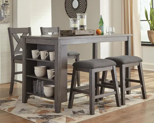 Caitbrook Counter Height Dining Table and 4 Barstools
