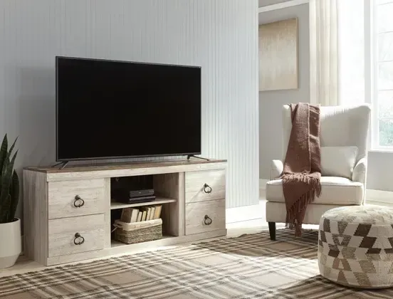 Willowton LG TV Stand w/Fireplace Option 