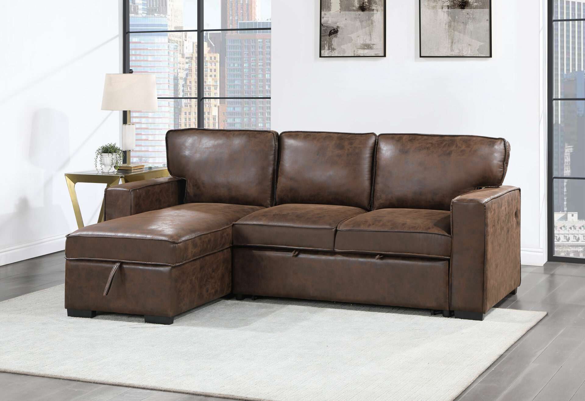 COFFEE REVERSIBLE PULL OUT SOFA BED