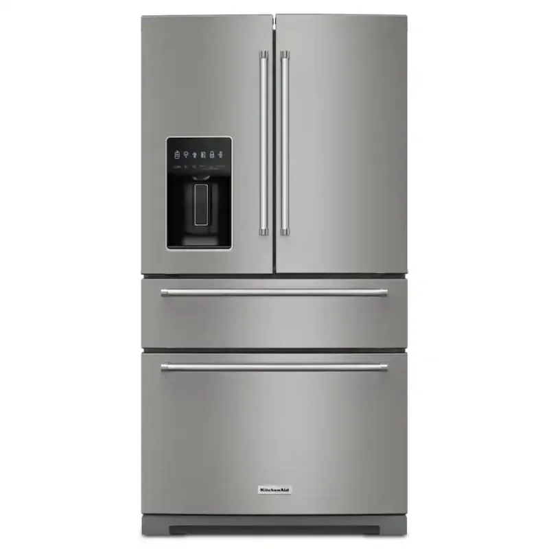 KitchenAid - 36 in. Wide 26 cu. ft. Multi-Door French Door Refrigerator with Platinum Interior - Stainless Steel