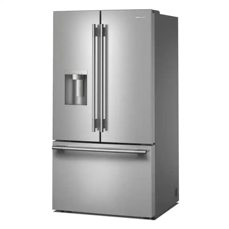 KitchenAid - 36 in. Wide 30 cu. ft. French Door Refrigerator with Exterior Water and Ice - Stainless Steel