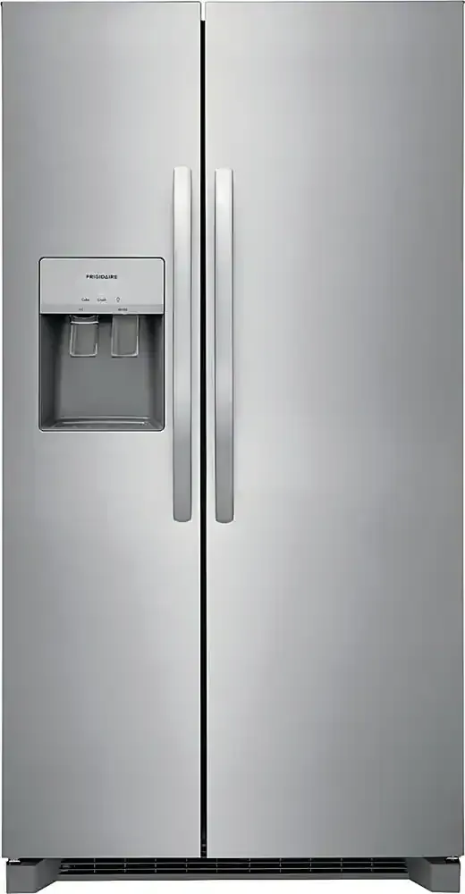 Frigidaire - 36 in. Wide 25.6 Cu. Ft. Side-by-Side Refrigerator - Stainless Steel