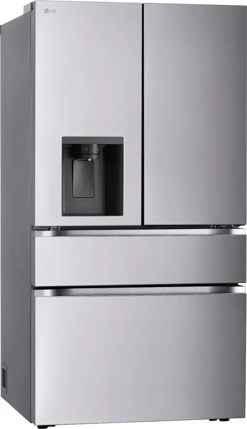 LG - 36-in Wide Standard-Depth MAX 28.6 Cu. Ft. 4-Door French Door Smart Refrigerator with Full Convert Drawer - PrintProof Sta