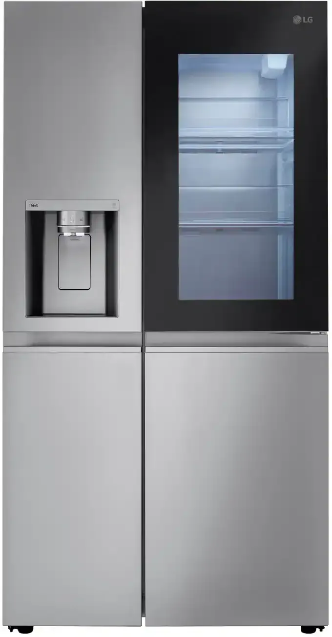 LG - 36-in Wide 27.1 Cu. Ft. Side-by-Side Smart Refrigerator with Craft Ice - Stainless Steel