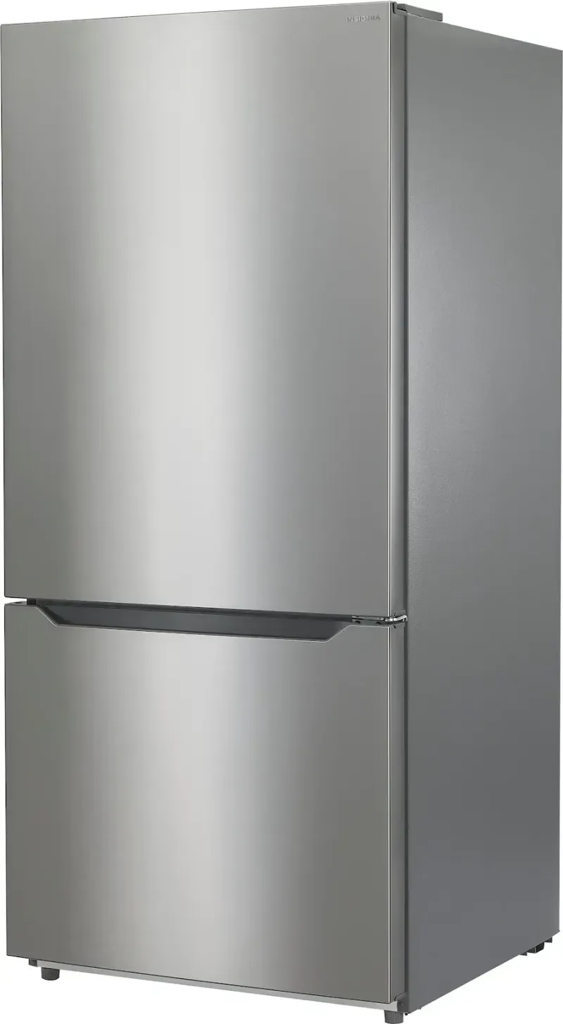 Insignia™ - 30 in. Wide 18.6 Cu. Ft. Bottom Freezer Refrigerator with ENERGY STAR Certification - Stainless Steel