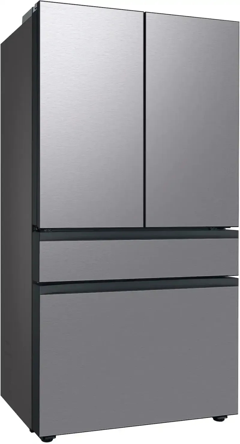 Samsung - 36 in. Wide BESPOKE 23 cu. ft. 4-Door French Door Counter Depth Smart Refrigerator with Beverage Center - Stainless S