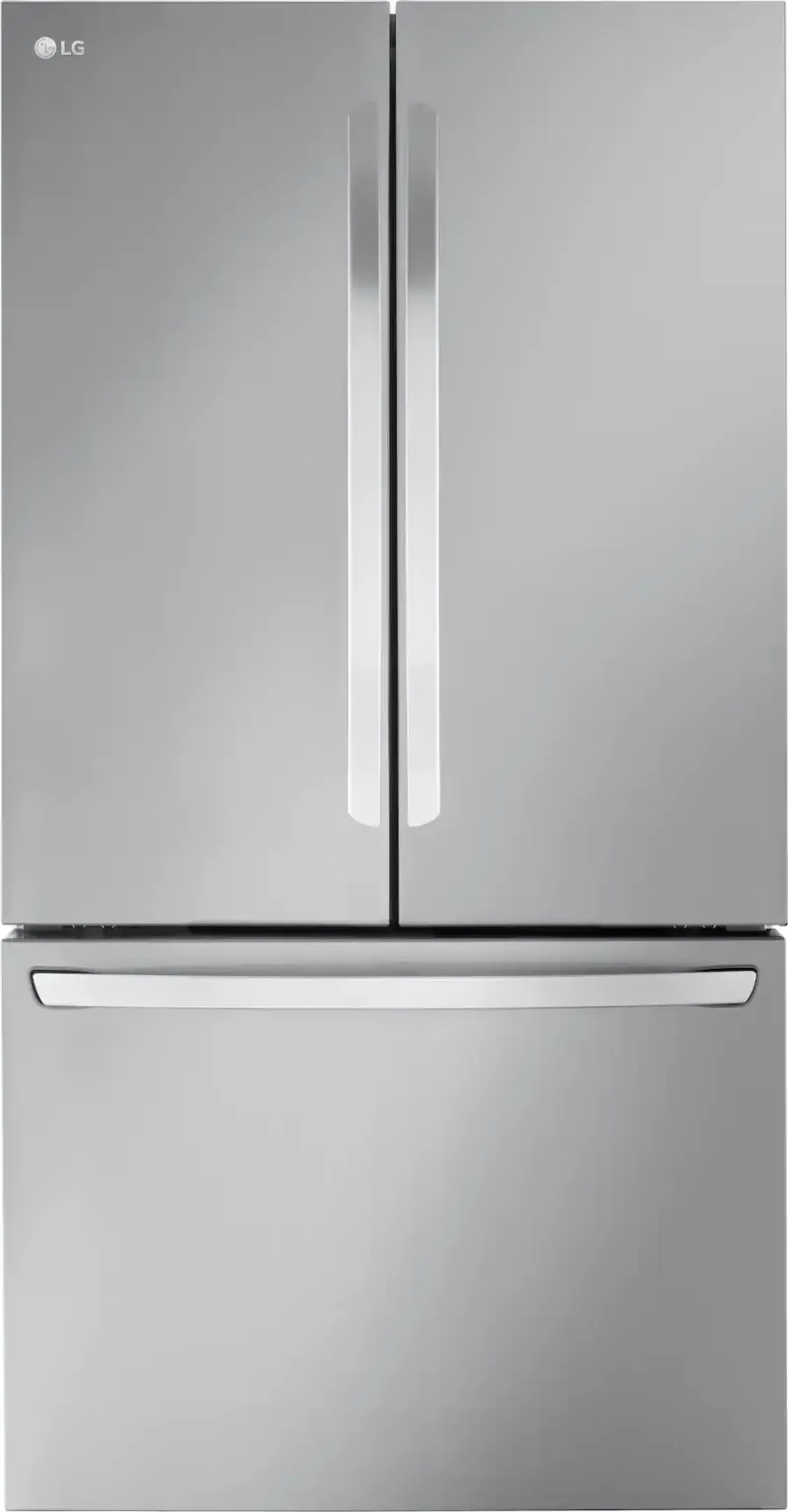 LG - 36-in Counter-Depth MAX 26.5 Cu. Ft. French Door Smart Refrigerator with Internal Water Dispenser - Stainless Steel