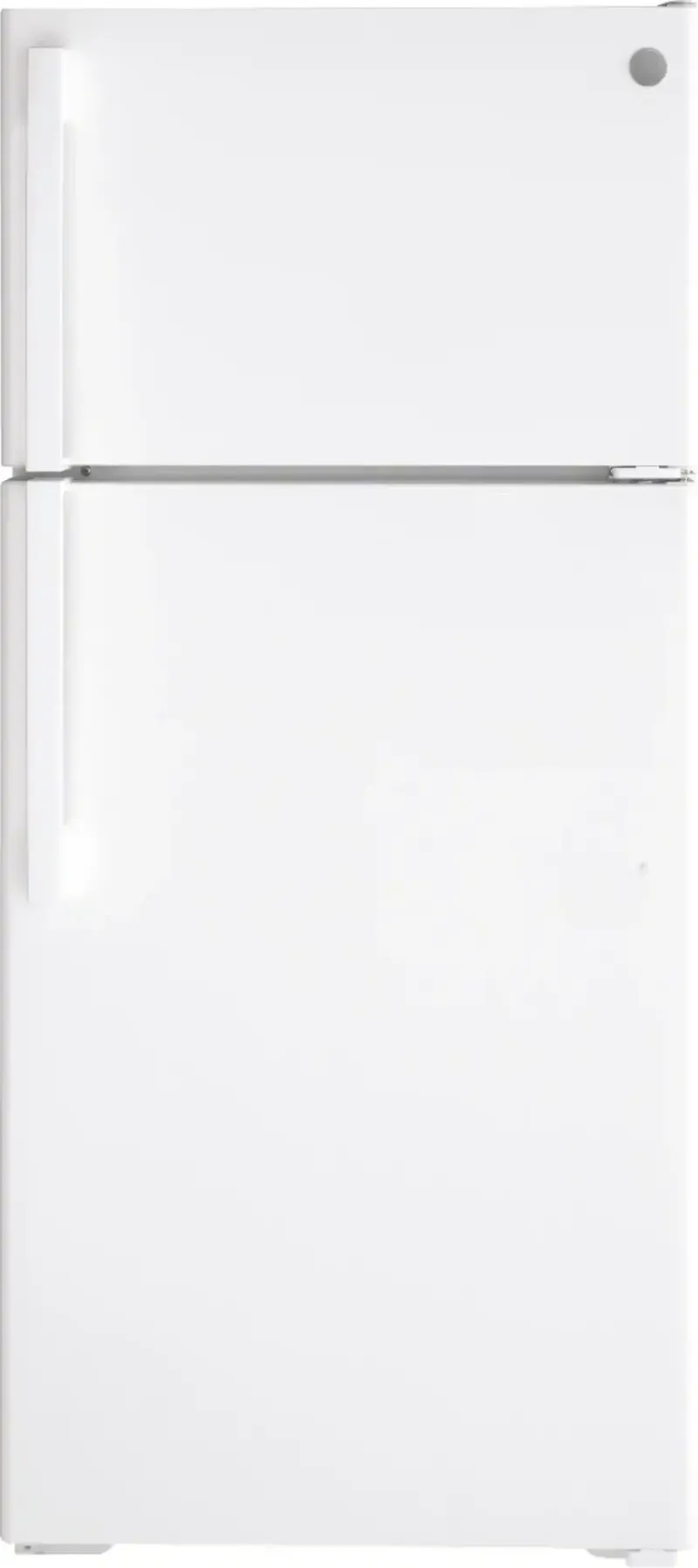 GE - 28 in. Wide 16.6 Cu. Ft. Top-Freezer Refrigerator with LED Interior Lighting - White