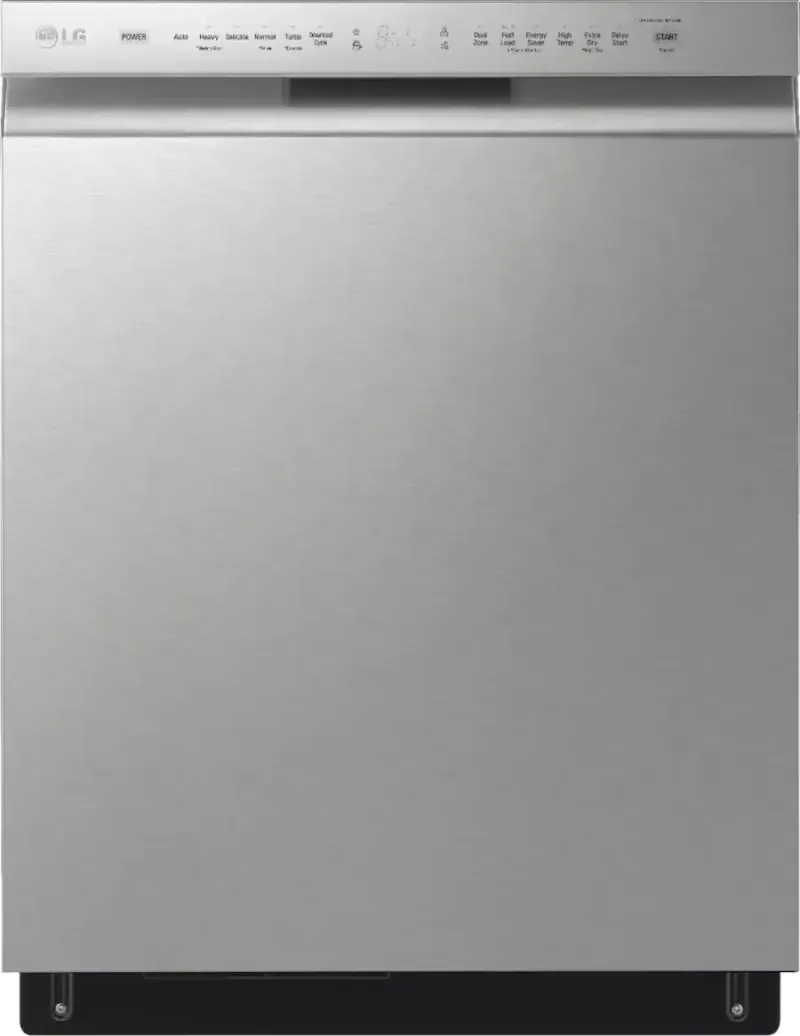 LG - 24-in Front Control Built-In Stainless Steel Tub Dishwasher with 3rd Rack, Quadwash, and 48dBA - Stainless Steel