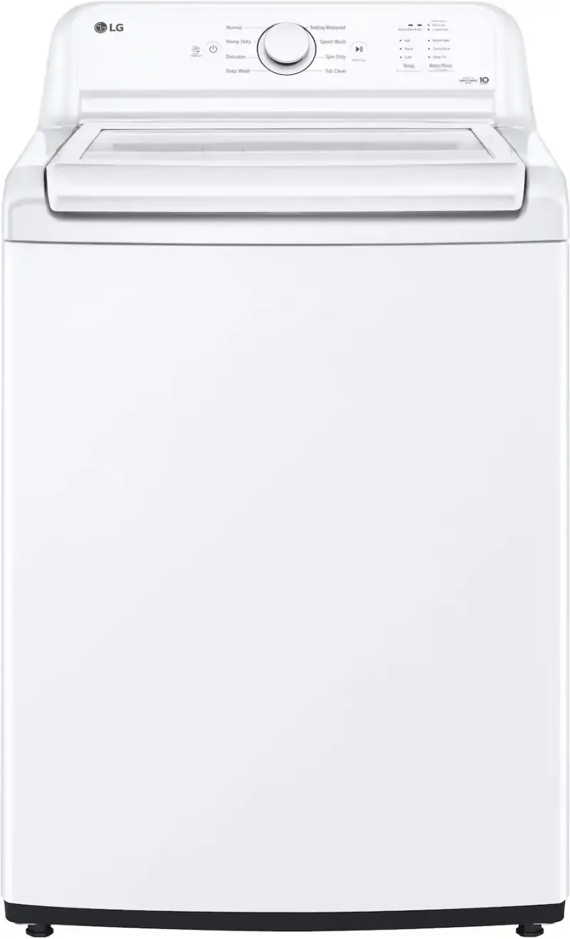 LG - 4.1 Cu. Ft. High-Efficiency Top Load Washer with TurboDrum Technology - White